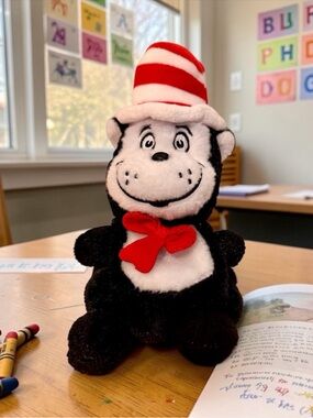 Aurora  Dr Seuss Cat In The Hat Palm Pal Plush CUTE Stuffed Animal